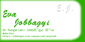eva jobbagyi business card